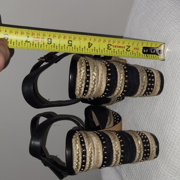 ALDO size 7.5 Black Women's Strappy Heels - Picture 4 of 13